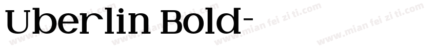 Uberlin Bold字体转换